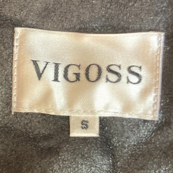 Vigoss SZ S NWT Black vegan suede leather sherpa open front moto jacket - Picture 11 of 13